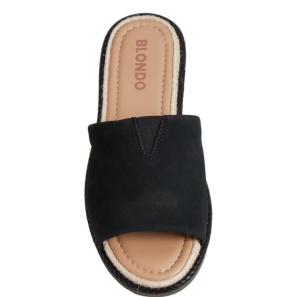 BLONDO women’s waterproof Emilia sandals size 7.5 black nubuck slides - Picture 2 of 11